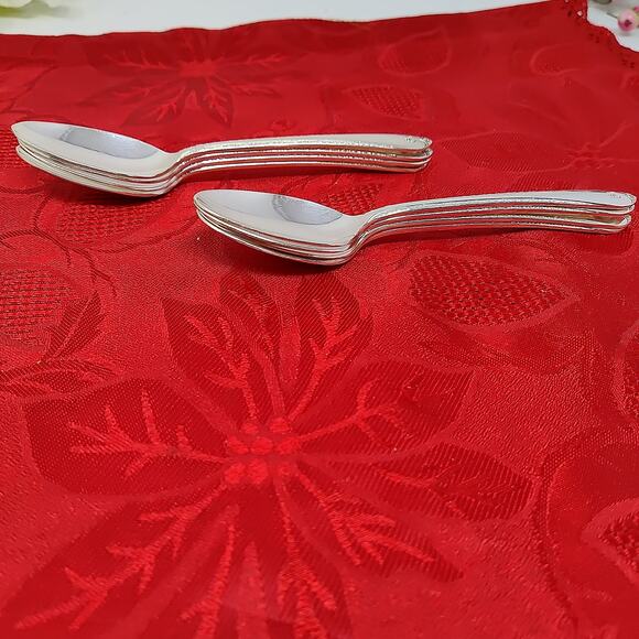 6 TeaSps 1940'S Wm ROGERS "EXQUISITE" TeaSpoons Silver Plated Beautiful - Picture 14 of 16